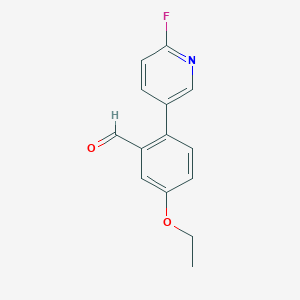 molecular formula C14H12FNO2 B1412397 5-乙氧基-2-(6-氟吡啶-3-基)苯甲醛 CAS No. 1350762-25-2