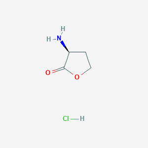 molecular formula C4H8ClNO2 B014124 L-Homoserine lactone hydrochloride CAS No. 2185-03-7