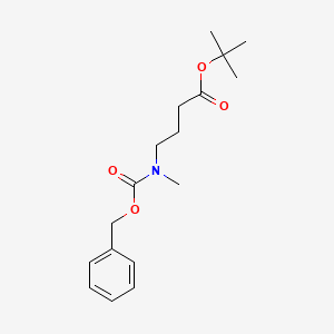 molecular formula C17H25NO4 B1412401 Tert-butyl 4-(((benzyloxy)carbonyl)(methyl)amino)butanoate CAS No. 229009-12-5