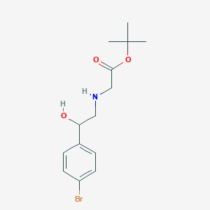 molecular formula C14H20BrNO3 B1412403 Tert-butyl 2-(2-(4-bromophenyl)-2-hydroxyethylamino)acetate CAS No. 2203616-44-6
