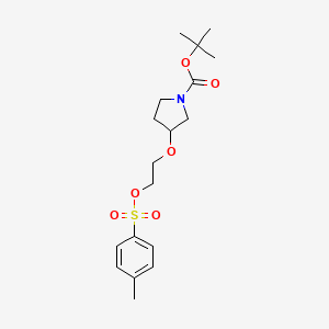 molecular formula C18H27NO6S B1412406 tert-Butyl 3-(2-(tosyloxy)ethoxy)pyrrolidine-1-carboxylate CAS No. 1648864-26-9