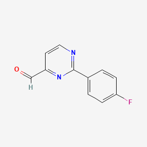 molecular formula C11H7FN2O B14124077 2-(4-Fluorophenyl)pyrimidine-4-carbaldehyde CAS No. 944900-53-2