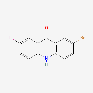 molecular formula C13H7BrFNO B14124092 2-Bromo-7-fluoroacridin-9(10H)-one 