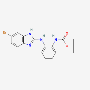 molecular formula C18H19BrN4O2 B14124105 tert-Butyl 2-(5-bromo-1H-benzo[d]imidazol-2-ylamino)phenylcarbamate 