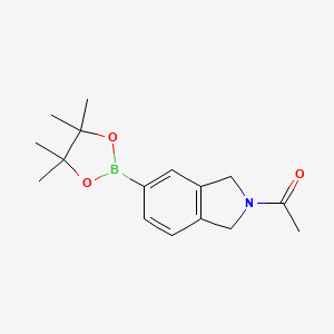 molecular formula C16H22BNO3 B1412411 1-(5-(4,4,5,5-Tetramethyl-1,3,2-dioxaborolan-2-yl)isoindolin-2-yl)ethanone CAS No. 1491162-68-5