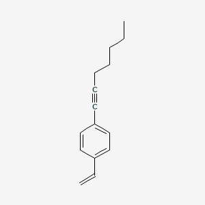 molecular formula C15H18 B14124115 1-Hept-1-ynyl-4-vinyl-benzene 