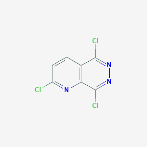 molecular formula C7H2Cl3N3 B1412412 2,5,8-三氯吡啶并[2,3-d]哒嗪 CAS No. 1268521-24-9