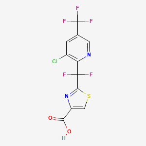 molecular formula C11H4ClF5N2O2S B1412413 2-((3-氯-5-(三氟甲基)吡啶-2-基)二氟甲基)噻唑-4-羧酸 CAS No. 1823184-07-1