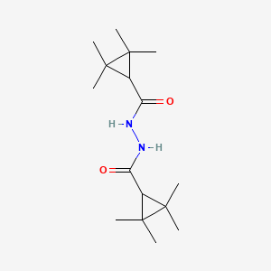 molecular formula C16H28N2O2 B14124140 2,2,3,3-tetramethyl-N'-(2,2,3,3-tetramethylcyclopropanecarbonyl)cyclopropane-1-carbohydrazide 