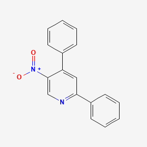 molecular formula C17H12N2O2 B14124152 5-Nitro-2,4-diphenylpyridine 