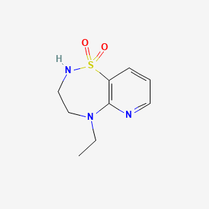 molecular formula C9H13N3O2S B1412419 5-乙基-2,3,4,5-四氢吡啶并[2,3-f][1,2,5]噻二氮杂𨫼 1,1-二氧化物 CAS No. 1799974-51-8