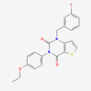 molecular formula C21H17FN2O3S B14124243 3-(4-ethoxyphenyl)-1-(3-fluorobenzyl)thieno[3,2-d]pyrimidine-2,4(1H,3H)-dione 