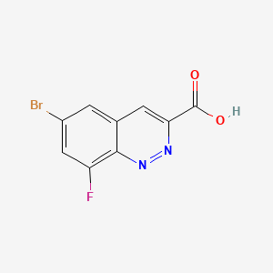 molecular formula C9H4BrFN2O2 B14124297 6-Bromo-8-fluorocinnoline-3-carboxylic acid 