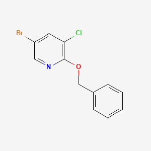 molecular formula C12H9BrClNO B1412430 2-(Benzyloxy)-5-bromo-3-chloropyridine CAS No. 1289121-39-6