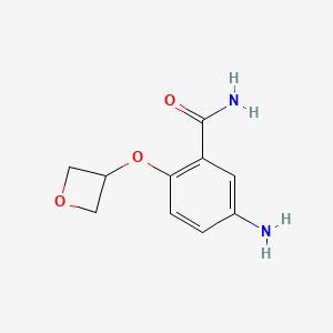 molecular formula C10H12N2O3 B1412434 5-Amino-2-(oxetan-3-yloxy)benzamide CAS No. 1602426-84-5