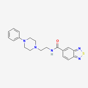 molecular formula C19H21N5OS B14124387 N-(2-(4-phenylpiperazin-1-yl)ethyl)benzo[c][1,2,5]thiadiazole-5-carboxamide CAS No. 1209208-44-5