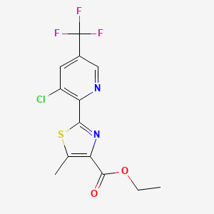 Ethyl 2-(3-chloro-5-(trifluoromethyl)pyridin-2-yl)-5-methylthiazole-4-carboxylate