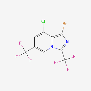 molecular formula C9H2BrClF6N2 B1412441 1-溴-8-氯-3,6-双(三氟甲基)咪唑并[1,5-a]吡啶 CAS No. 1823188-08-4