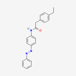 molecular formula C22H21N3O B14124423 (E)-2-(4-ethylphenyl)-N-(4-(phenyldiazenyl)phenyl)acetamide CAS No. 1007054-79-6