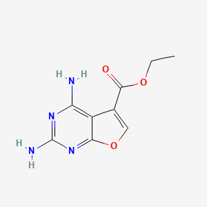molecular formula C9H10N4O3 B1412446 2,4-Diamino-furo[2,3-d]pyrimidine-5-carboxylic acid ethyl ester CAS No. 174541-91-4