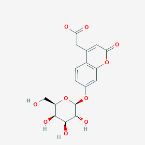 B141245 7-beta-Galactopyranosyl-oxycoumarin-4-acetic acid methyl ester CAS No. 127615-75-2
