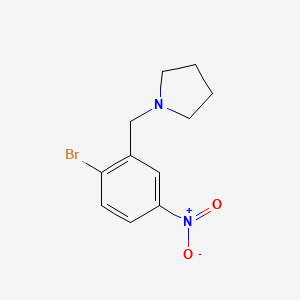 molecular formula C11H13BrN2O2 B1412450 1-(2-溴-5-硝基苄基)吡咯烷 CAS No. 1001057-08-4
