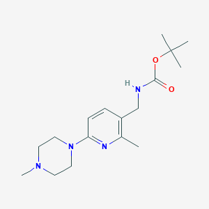 tert-Butyl ((2-methyl-6-(4-methylpiperazin-1-yl)pyridin-3-yl)methyl)carbamate