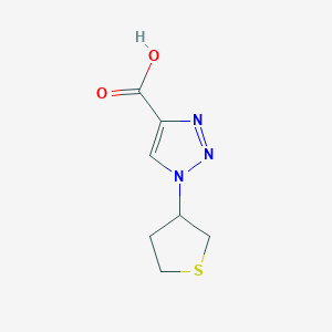 molecular formula C7H9N3O2S B1412462 1-(tetrahydrothiophen-3-yl)-1H-1,2,3-triazole-4-carboxylic acid CAS No. 1707594-44-2