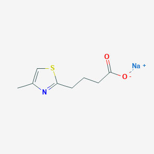 molecular formula C8H10NNaO2S B1412463 4-(4-甲基-1,3-噻唑-2-基)丁酸钠 CAS No. 1803567-52-3