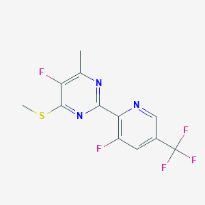 5-Fluoro-2-(3-fluoro-5-(trifluoromethyl)pyridin-2-yl)-4-methyl-6-(methylthio)pyrimidine