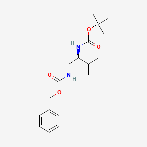 molecular formula C18H28N2O4 B1412476 (S)-1-Cbz-Amino-2-Boc-aminoisopentane CAS No. 325722-26-7