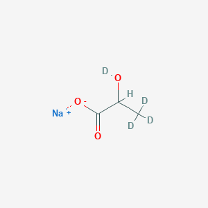 molecular formula C3H5NaO3 B1412478 Sodium DL-lactate-D4 CAS No. 344299-52-1