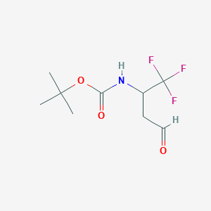 molecular formula C9H14F3NO3 B1412480 tert-butyl N-(1,1,1-trifluoro-4-oxobutan-2-yl)carbamate CAS No. 497861-79-7