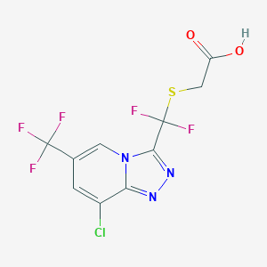 2-(((8-Chloro-6-(trifluoromethyl)-[1,2,4]triazolo[4,3-a]pyridin-3-yl)difluoromethyl)thio)acetic acid