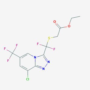 Ethyl 2-(((8-chloro-6-(trifluoromethyl)-[1,2,4]triazolo[4,3-a]pyridin-3-yl)difluoromethyl)thio)acetate