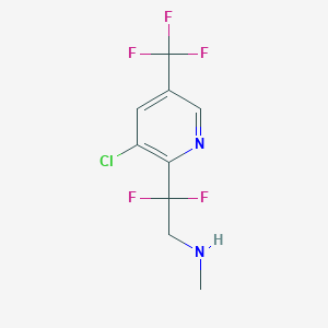 molecular formula C9H8ClF5N2 B1412485 2-(3-氯-5-(三氟甲基)吡啶-2-基)-2,2-二氟-N-甲基乙胺 CAS No. 1823184-35-5