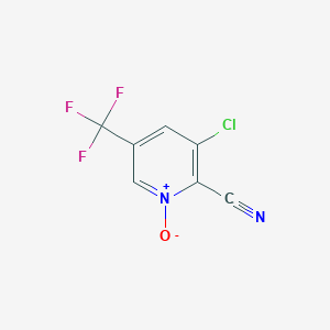 molecular formula C7H2ClF3N2O B1412486 3-Chloro-2-cyano-5-(trifluoromethyl)pyridine 1-oxide CAS No. 1823184-13-9