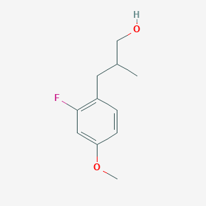 molecular formula C11H15FO2 B1412489 3-(2-Fluoro-4-methoxy-phenyl)-2-methyl-propan-1-ol CAS No. 1380151-28-9