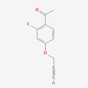 molecular formula C11H9FO2 B1412492 1-[2-氟-4-(丙-2-炔-1-氧基)苯基]乙酮 CAS No. 1702461-58-2
