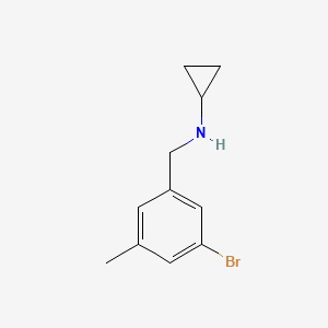 molecular formula C11H14BrN B1412493 N-[(3-bromo-5-methylphenyl)methyl]cyclopropanamine CAS No. 1564690-19-2