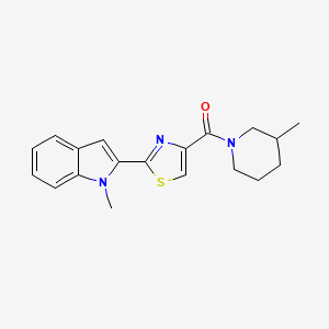 (2-(1-methyl-1H-indol-2-yl)thiazol-4-yl)(3-methylpiperidin-1-yl)methanone