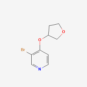 molecular formula C9H10BrNO2 B1412494 3-Bromo-4-(oxolan-3-yloxy)pyridine CAS No. 1289111-37-0