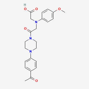 [{2-[4-(4-Acetylphenyl)piperazin-1-yl]-2-oxoethyl}(4-methoxyphenyl)amino]acetic acid