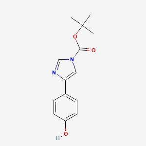 tert-Butyl 4-(4-hydroxyphenyl)-1H-imidazole-1-carboxylate