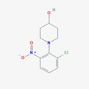 molecular formula C11H13ClN2O3 B1412497 1-(2-Chloro-6-nitrophenyl)-4-piperidinol CAS No. 1968605-72-2