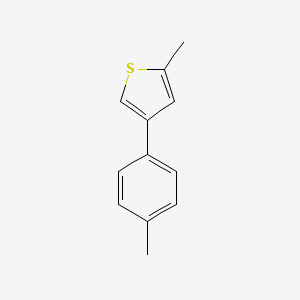 molecular formula C12H12S B14124989 2-Methyl-4-(4-methylphenyl)thiophene 