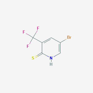 molecular formula C6H3BrF3NS B1412501 5-Bromo-2-mercapto-3-(trifluoromethyl)pyridine CAS No. 1214328-44-5