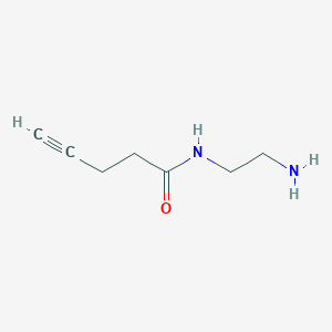 molecular formula C7H12N2O B1412503 4-戊炔酰胺，N-(2-氨基乙基)- CAS No. 1099604-73-5