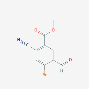 molecular formula C10H6BrNO3 B1412506 Methyl 4-bromo-2-cyano-5-formylbenzoate CAS No. 1805104-91-9