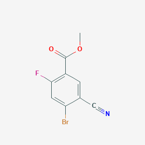 molecular formula C9H5BrFNO2 B1412510 Methyl 4-bromo-5-cyano-2-fluorobenzoate CAS No. 1805583-52-1